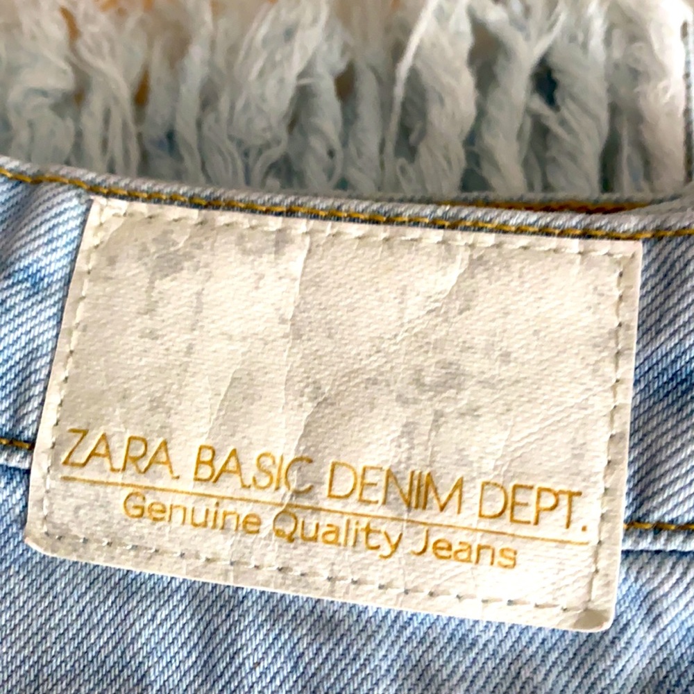 Zara fun fringed/washed denim jeans 💙💚💛🧡❤️💜 - Picture 9 of 10